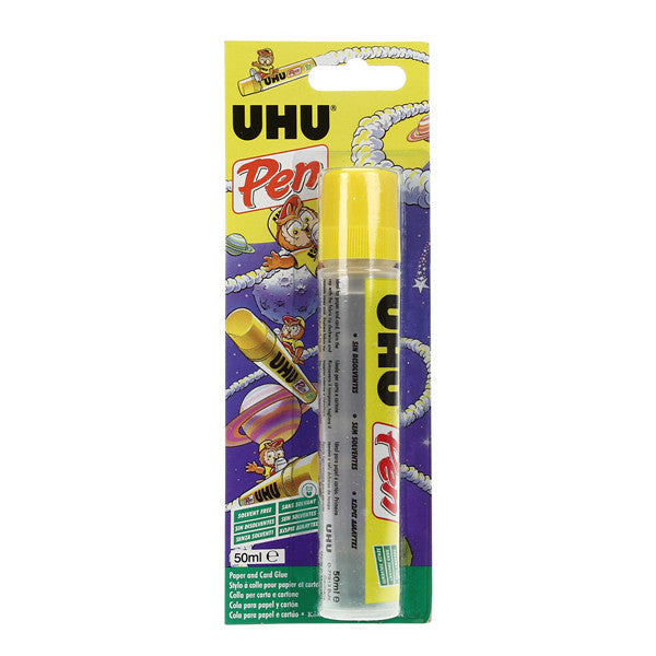 UHU Glue Pen 50ml clear washable glue precision pen packaging