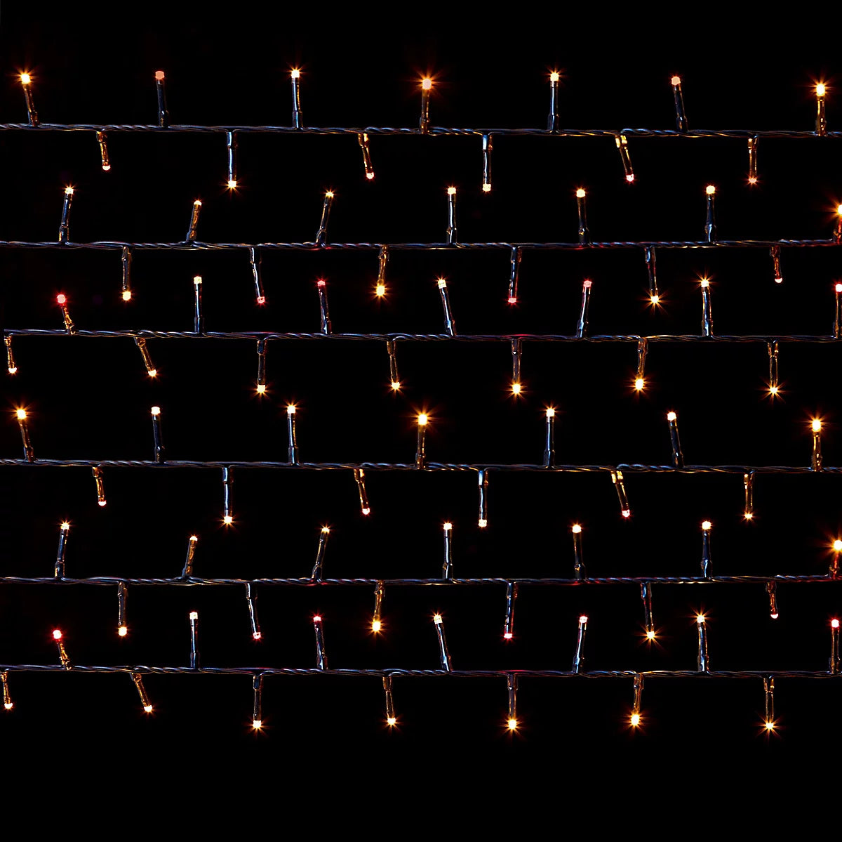 Premier 1000 LED Multi Action Treebrights With Timer - Red & Vintage Gold/Green Cable