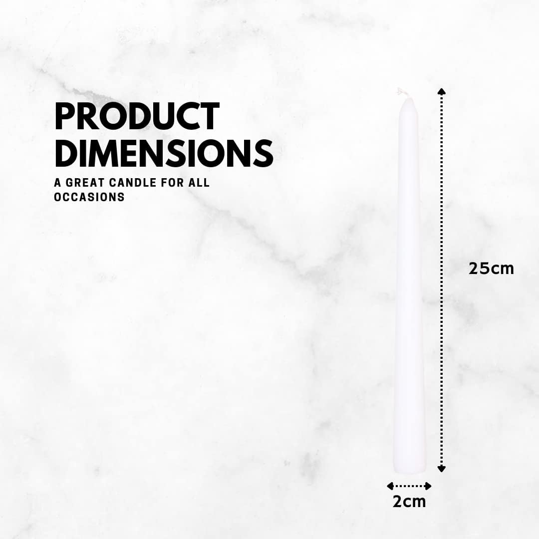 Price's Candles Tapered Dinner Candle Unwrapped 50 Pack - Ivory