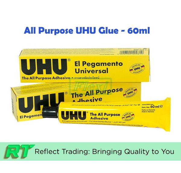 UHU All Purpose Adhesive 60ml tube label detail