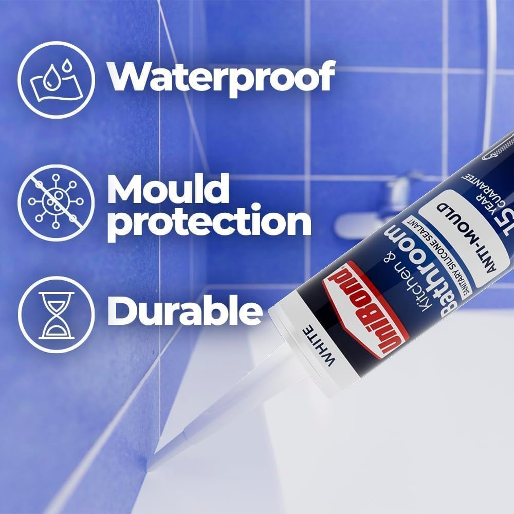 UniBond Anti-Mould Kitchen & Bathroom Sealant - White