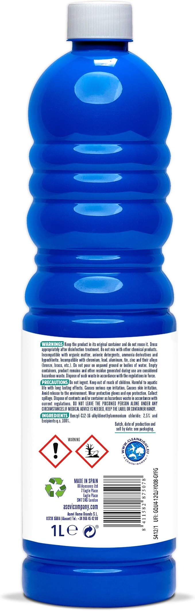 Asevi Disinfectant for Floors and Surfaces 1L