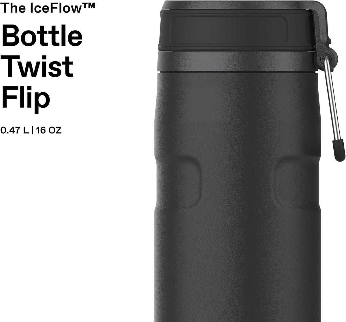 STANLEY IceFlow™ Bottle Twist Flip 2.0 Black | 0.47 L