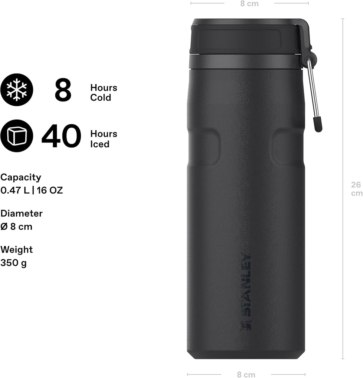 STANLEY IceFlow™ Bottle Twist Flip 2.0 Black | 0.47 L