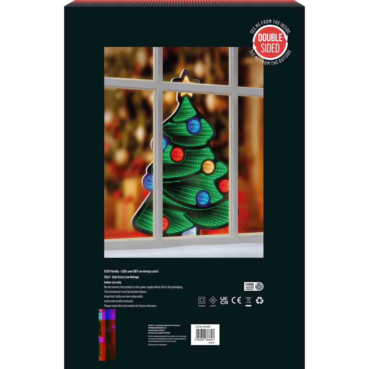 Premier Christmas Tree Infinity Mirror - 60cm