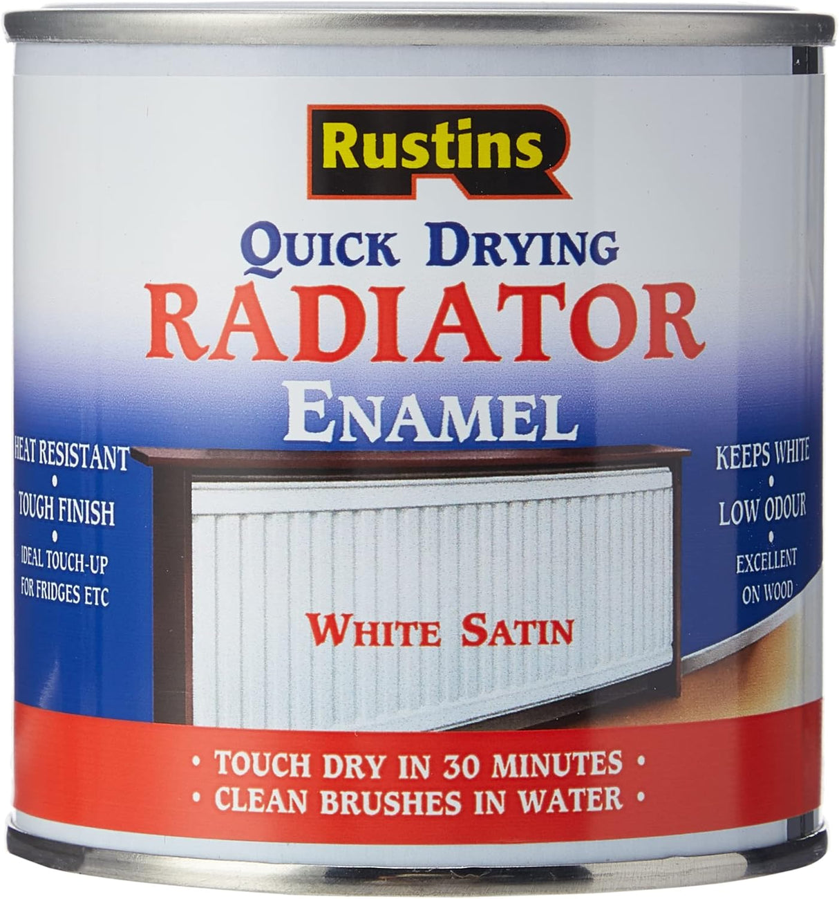 Rustins Radiator Enamel Satin - 250ml