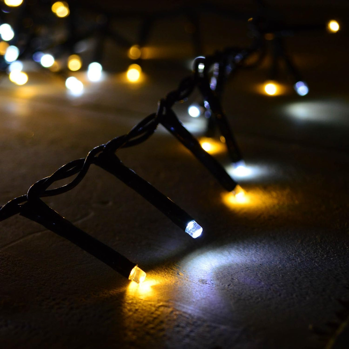 Premier 1000 LED Multi Action Treebrights With Timer - White/Warm White/Green Cable