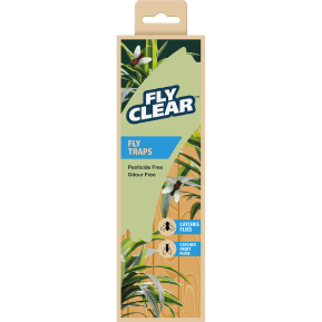 Fly Clear Fly Trap pack of window fly traps, pesticide free sticky fly trap box