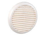 Brown circular louvre vent product photo showing round slatted design