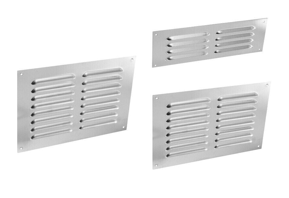 Aluminium louvre vent slats detail showing angled ventilation grille