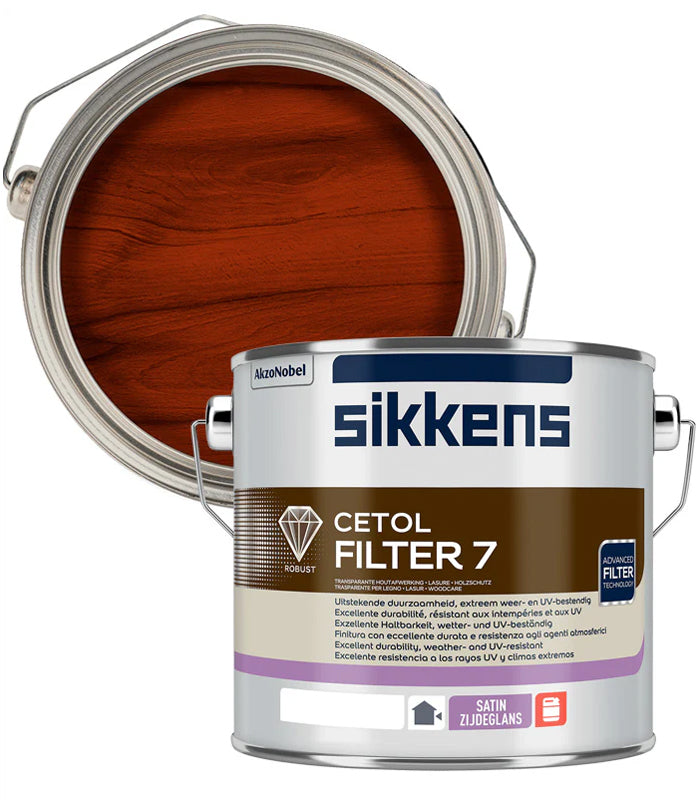 Sikkens Cetol Filter 7 Plus 2.5L tin, Teak (085) exterior wood stain