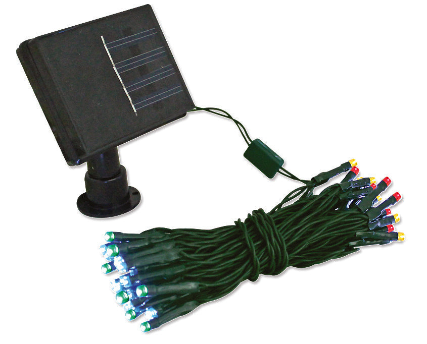 Multi coloured LED string lights