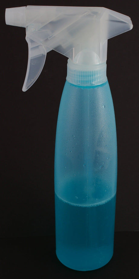 A spray bottle used for bathroom cleaning