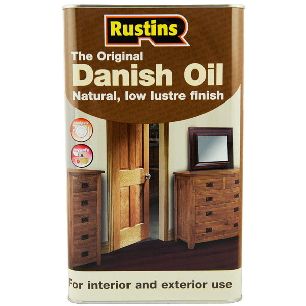 Tin of Rustins Danish Oil for wood