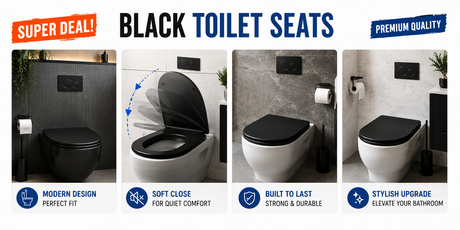 Black toilet seat