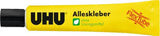 UHU All Purpose Adhesive 20ml tube back of pack with usage instructions