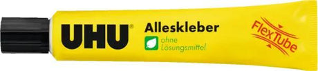 UHU All Purpose Adhesive 20ml tube back of pack with usage instructions