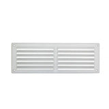 Plastic louvre vent 9 x 3 inch white, single course airbrick vent cover