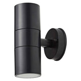 Coast Neso twin GU10 up and down wall light, black, IP44