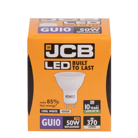 JCB LED GU10 5W 4000K cool white bulb product photo