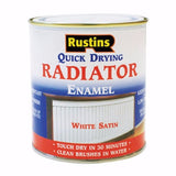 Rustins quick dry radiator paint gloss white tin