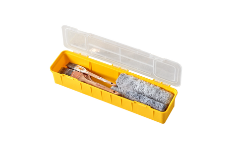 Purdy Painters Storage Box shown with the supply box lid open