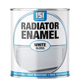 151 Coatings radiator enamel white gloss paint tin, 300ml front label