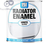 151 white gloss radiator enamel paint can, 300ml size