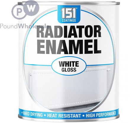 151 white gloss radiator enamel paint can, 300ml size