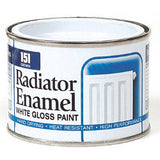 151 Coatings radiator enamel white gloss paint tin front label, 180ml