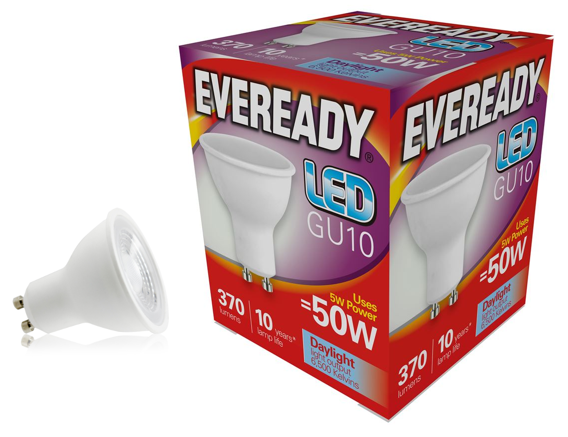 Eveready LED GU10 5W 6500K daylight bulb product photo