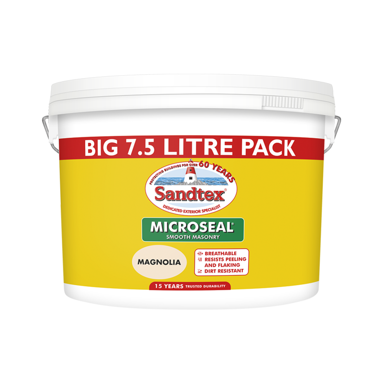 Sandtex Smooth Masonry Paint tin, Magnolia, 7.5L