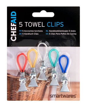 Tea Towel Clips - Chef Aid Hanging Clips 5 Pack