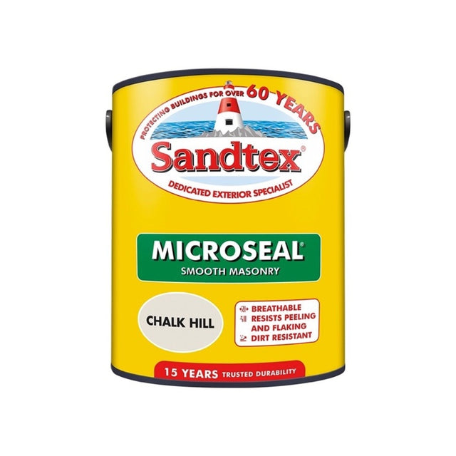 Sandtex Smooth Masonry Paint tin, Chalk Hill, 5L