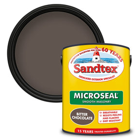 Sandtex Smooth Masonry Paint tin, Bitter Chocolate, 5L