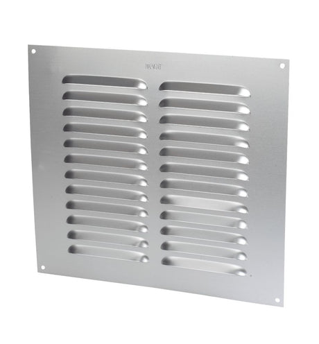 Fixed aluminium louvre vent 229mm x 229mm, 9 x 9 inch size