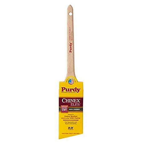 Purdy Dale XL Elite 2 inch paint brush close up of stiff tapered bristles