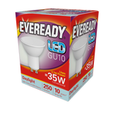 Eveready LED GU10 spotlight bulb, 250 lumen, 6500K daylight