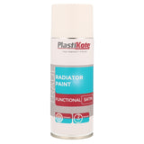 PlastiKote White Satin Radiator Spray Paint Aerosol 400ml can