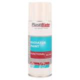 PlastiKote White Gloss Radiator Spray Paint 400ml aerosol can