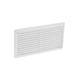 Securit white plastic louvre vent 6 x 3 inch with fixed flyscreen, original store product photo