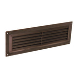 Securit brown plastic louvre vent 9 x 3 inch with fixed flyscreen, original store product photo