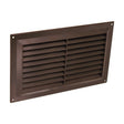 Securit brown plastic louvre vent 9 x 6 inch with fixed flyscreen, original store product photo