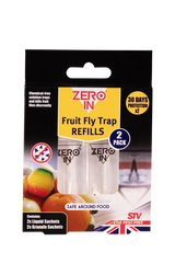 Zero In Fruit Fly Trap Refill Twin Pack, non-toxic bait sachets