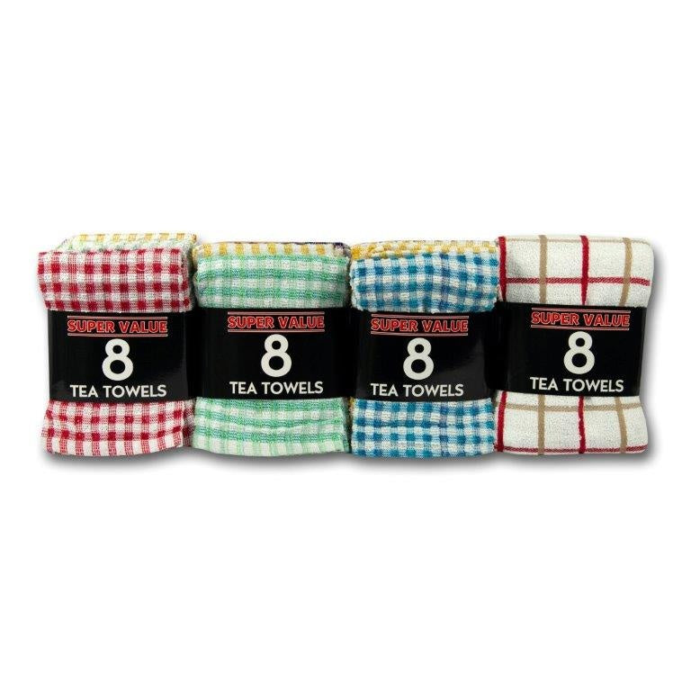 Tea Towel Set - Ottoman Cotton Tea Towels Pack of 8