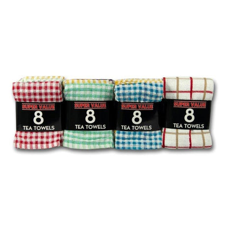 Tea Towel Set - Ottoman Cotton Tea Towels Pack of 8