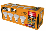 JCB GU10 LED bulb 5W 345 lumen warm white 3000K, pack of 4