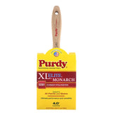 Purdy Monarch XL Elite 4 inch, 100mm paint brush, original product photo showing synthetic filaments and hardwood handle