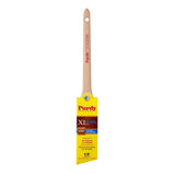 Purdy Dale XL Elite 1.5 inch cutting in paint brush standing upright showing angular bristle head