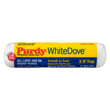 Purdy White Dove 9 inch x 3/8 inch nap roller sleeve, close up product photo